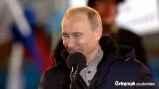 Vladimir Putin celebrates return to Russian presidency