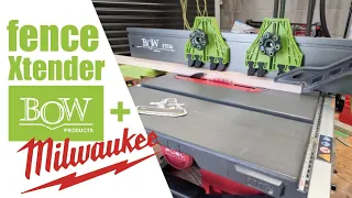 BOW Xtender on a Milwaukee M18 Table Saw