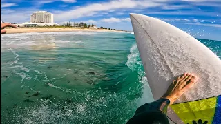 BIG AIRS ON MY NEW BOARD - POV SURF