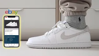 USING EBAY AUTHENTICATION FOR JORDAN 1 LOW NEUTRAL GREY || UNBOXING + QUICK REVIEW + ON FOOT