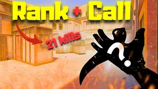 STANDOFF 2 - RANK + CALL em 4K - Joguei RANKED com essa SKIN rara de FACA e fiz 21 KILLS