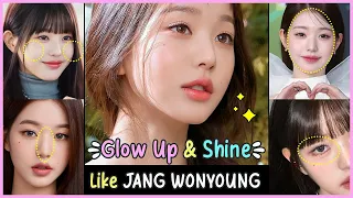 ✨ Glow Up like JANG WONYOUNG | Dolly Eyes, Slim Oval Face, Cute Cheeks, Slim Plump Lips, Slim Nose