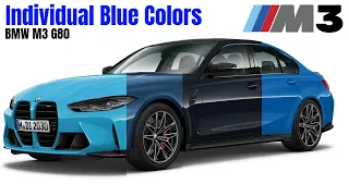 BMW M3 G80 Individual Blue Colors and Codes