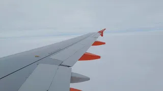 Easyjet A319 short landing at Bournemouth from Belfast Int