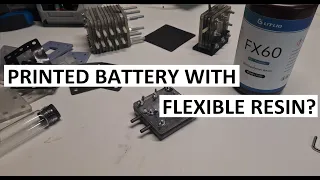 Printing battery with FLEXIBLE RESIN