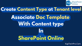 Create Content Type In SharePoint Online | Associate A Document Template With A Content Type