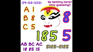09-03-2021 Kerala lottery guessing- single number only - #shreeshakthilottery guessing numbers