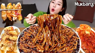 Sweet and Sour Pork, Black Bean Noodles ★ㅣjjajangmyeonㅣREAL SOUNDㅣASMR MUKBANGㅣEATING SHOW