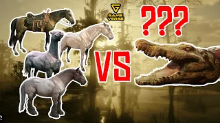 Bravest Horses in RDR2 ??? - Alligators Test - [GameVerse]