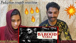 Pakistan couple Reaction on BAROOD WARGI : Simiran Kaur Dhadli | San B | Teji Sandhu | Bunty Bains |