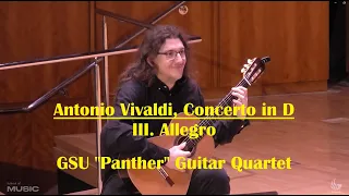 Vivaldi, Concerto in D major, RV 93, arr  Sparks, III  Allegro   GSU Guitar Quartet