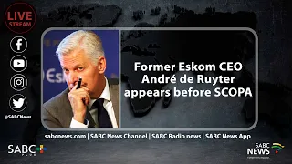 Former Eskom CEO André de Ruyter appears before Scopa