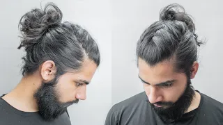 A Viking Bun? - Unique Looking French Braid Man Bun