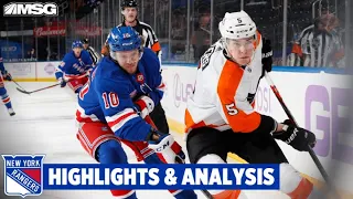 Rangers Push For A Point As Back and Forth Game vs. Flyers Ends In Overtime Loss | New York Rangers