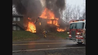 PLANE CRASHES INTO HOME IN AKRON OHIO