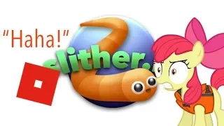 WHY DOES ROBLOX AND SLITHER IO HATE ME SO MUCH    | Apple bloom plays Slither io + ROBLOX LAAAGGS!!