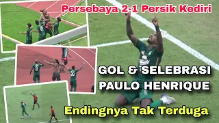 Selebrasi Penuh Emosional..!! Gol Paulo Henrique Bawa Kemenangan Persebaya 2-1 Lawan Persik