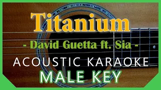 Titanium - David Guetta ft. Sia [Acoustic Karaoke | Male Key]
