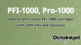 Refilling Canon PFI-1000 cartridges for the ImagePROGRAF Pro-1000