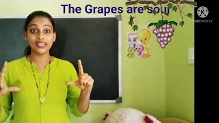 The Grapes 🍇 are  sour😖 Story for kids with Actions easy to learn