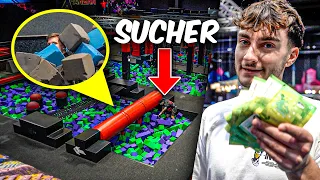 EXTREME VERSTECKEN CHALLENGE IN TRAMPOLINHALLE! *1 Minute = 10€*