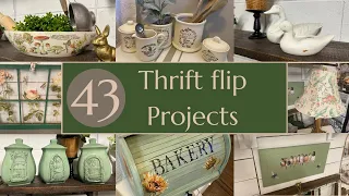 Mega Thrift Flip video/43 Thrift store makeovers in one video/2 year Youtube anniversary/All my favs