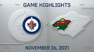 NHL Highlights | Jets vs. Wild - Nov. 26, 2021