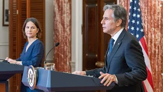 Secretary Blinken and German Foreign Minister Baerbock at a Press Availability.