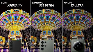 Sony Xperia 1 V vs Samsung Galaxy S23 Ultra vs Xiaomi 13 Ultra Night Mode Camera Test