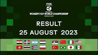 FIVB Volleyball Women's U21 World Championship 2023 | Final Round - Result 25 August 2023