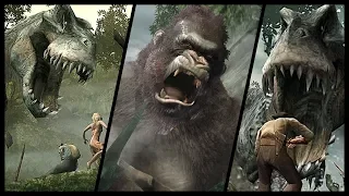 Peter Jackson's King Kong - All Bosses | Boss Fights  | All V-Rex Chases (X360)