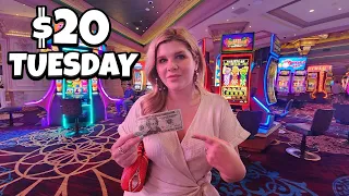 How Long Will $20 Last in Slots at MANDALAY BAY in Las Vegas!?