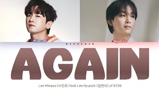 Lee Minwoo (이민우) - Again (다시) feat Lim Hyunsik (임현식) of BTOB [Han|Rom|Eng] Color Coded Lyrics