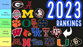 Ranking EVERY College Football Team!! || Tier List 2023