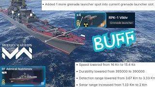 RF Admiral Nakhimov Get BUFF! - Added 1 More Grenade Launcher - Modern Warships