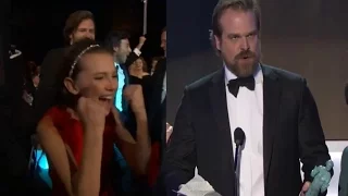 Stranger Things wins SAG Award + Amazing Acceptance speech + Q&A