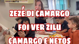 ZEZÉ  DI CAMARGO FOI VER ZILU CAMARGO E NETOS