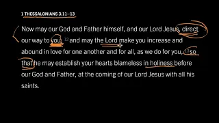 What Does It Mean to Be Holy? 1 Thessalonians 3:11–13