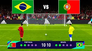 RONALDO VS NEYMAR ! BRAZIL VS PORTUGAL 🇵🇹🇧🇷 ! PENALTY SHOOTOUT