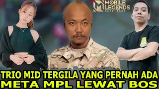 TRIO MID BERSAMA PASCOL DAN LUAN LUAN ! GILA SIH SUPPORT NYA PASCOL ! META MPL MAH LEWAT