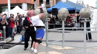 Strong Man Competition Boulder falls on Competitor