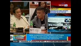 BP: Sen. Gordon at dating Customs Comm. Faeldon, nagkainitan sa pagdinig ng Senado