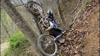 Yz125 hill climb practice!! WIDE OPEN!