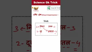 Science Gk Trick : दृष्टि दोष (Visual Impairments) #shorts