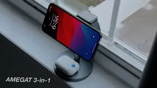 AMEGAT 3-in-1 Magnetic Wireless Charging Station [REVIEW].!