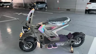 Electric Scooter WEPED Cyberfold Dark Knight 72V 60a Receive Video