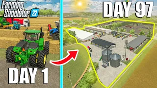 I SPENT 3 MONTHS turning FLAT LAND into a MEGA FARM (MEGA FARM CHALLENGE) | Farming Simulator 22