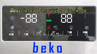 Frigider Beko, descrierea panoului de comanda(control) , combina frigorifica reglare temperaturilor