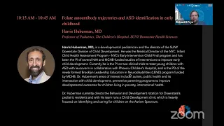 Folate autoantibody trajectories & ASD identification in childhood - Harris Huberman, Synchrony 2021