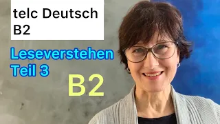 B2 | telc Leseverstehen Teil 3 | Situationen zuordnen | Deutsch lernen